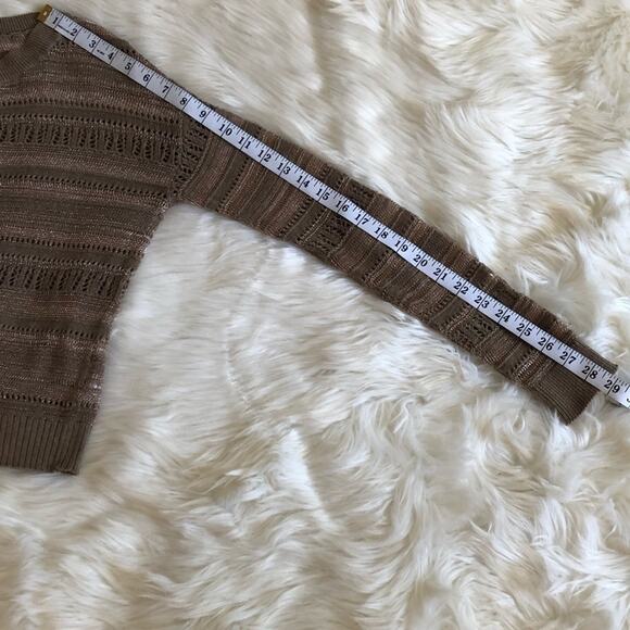 Allsaints Spitalfields Metallic Agni Lightweight Knit Pullover Sweater Size 2 - Picture 7 of 8